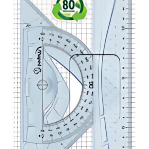 Maped Kit de géométrie pour gauchers, 4 pièces, transparent