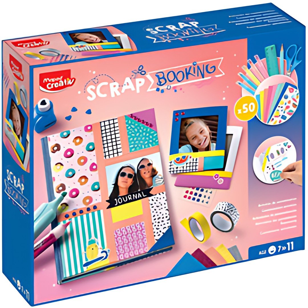 Maped Creativ Coffret Scrapbooking, 50 pièces, blanc