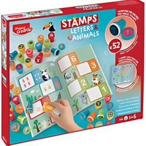 Maped Creativ Coffret 52 tampons "Lettres & Animaux"