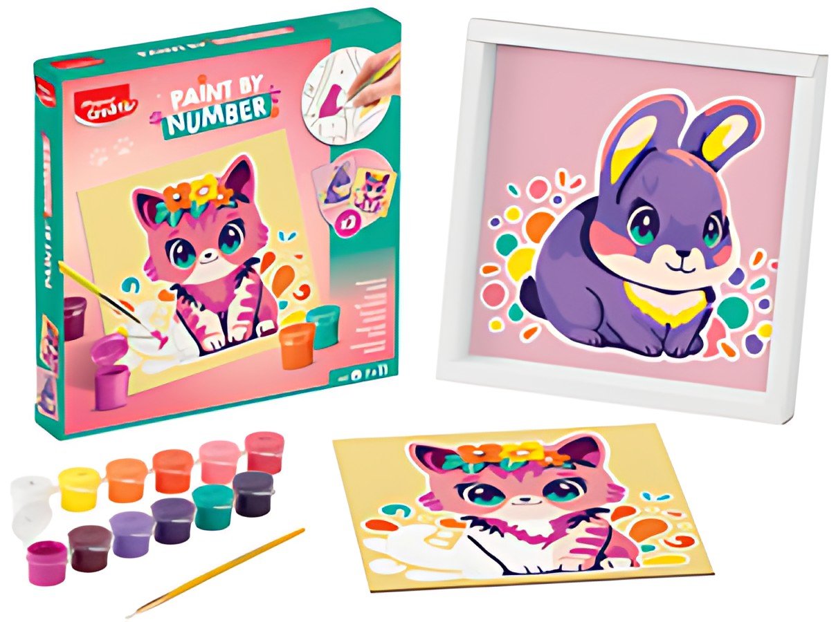 Maped Creativ Coffret de peinture au numéro Chat & Lapin