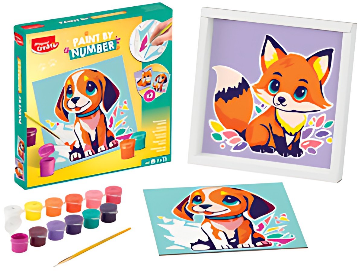 Maped Creativ Coffret de peinture au numéro Chien & Renard