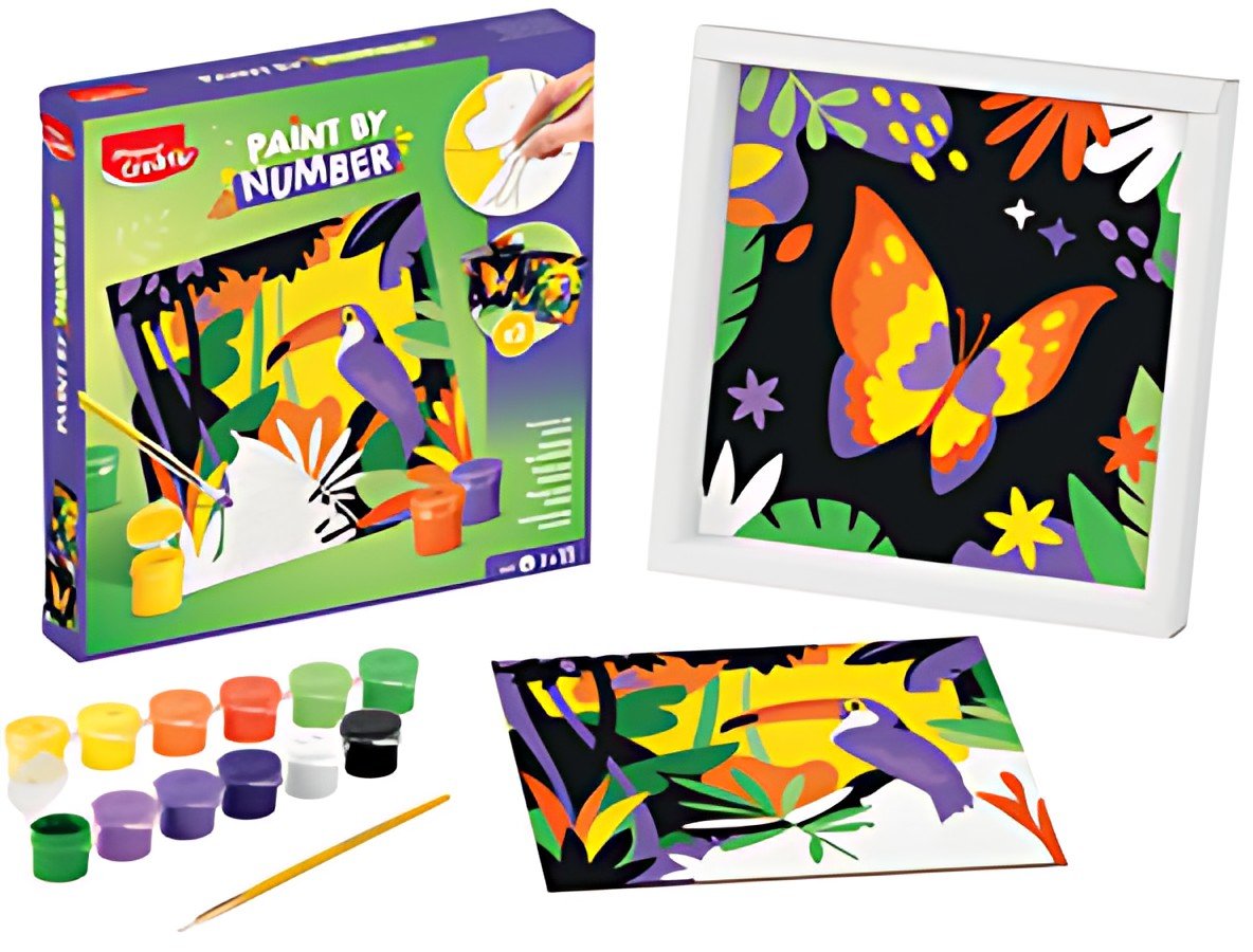 Maped Creativ Coffret de peinture au numéro Toucan/Papillon