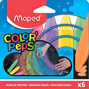 Maped Craie de trottoir COLOR'PEPS, étui de 6 en carton