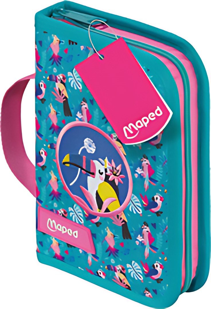 Maped Étui scolaire Tropical, polyester, turquoise / rose