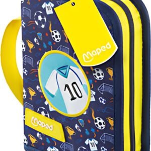 Maped Étui scolaire Football, polyester, bleu foncé / jaune