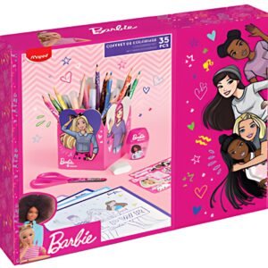 Maped Kit de dessin Barbie, 35 pièces, dans boîte cadeau