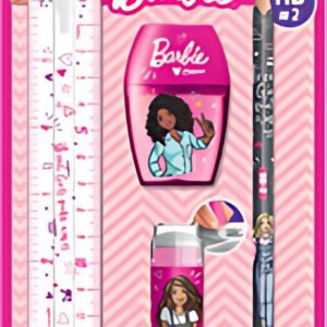 Maped Kit d'écriture Barbie, 4 pièces, sur carte blister