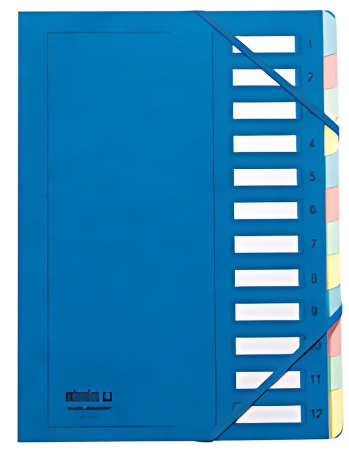 extendos Trieur à élastique série 237, 12 compartiments,bleu