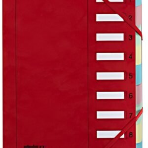 extendos Trieur à élastique 237, 12 compartiments, rouge