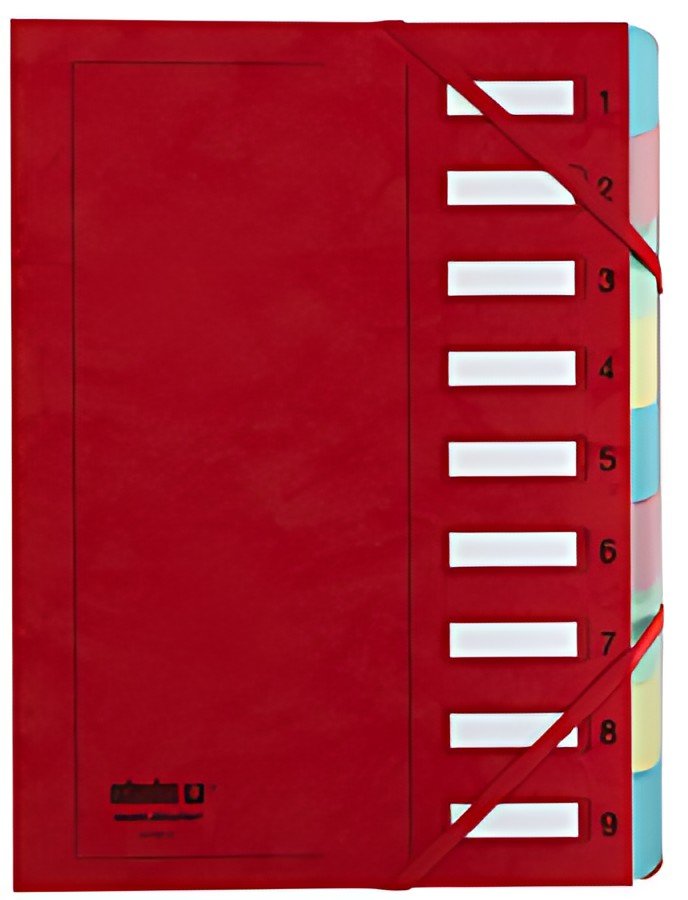 extendos Trieur à élastique série 237, 9 touches, rouge