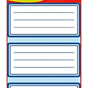 herlitz Etiquettes pour livres, blanc avec cadre bleu