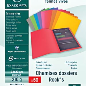 EXACOMPTA Lot chemises et sous-chemises ROCK'S, assorties