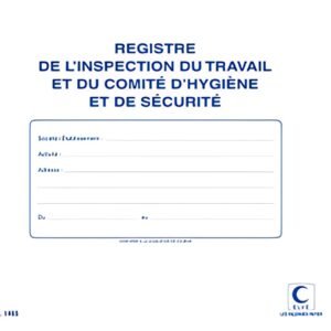 ELVE Registre "Inspection du travail et comité d'hygiène et