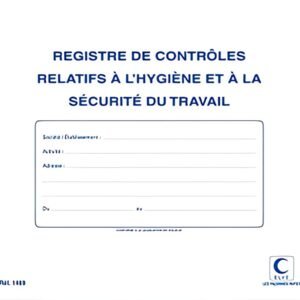 ELVE Registre "Contrôles relatifs à l'hygiène & la sécurité"