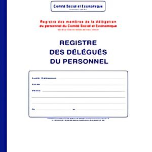 ELVE Registre "Délégués du personnel", 40 pages, 320 x 240mm