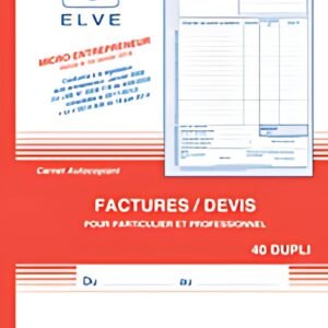 ELVE Manifold "Facturier: auto-entrepreneurs", 40 feuillets