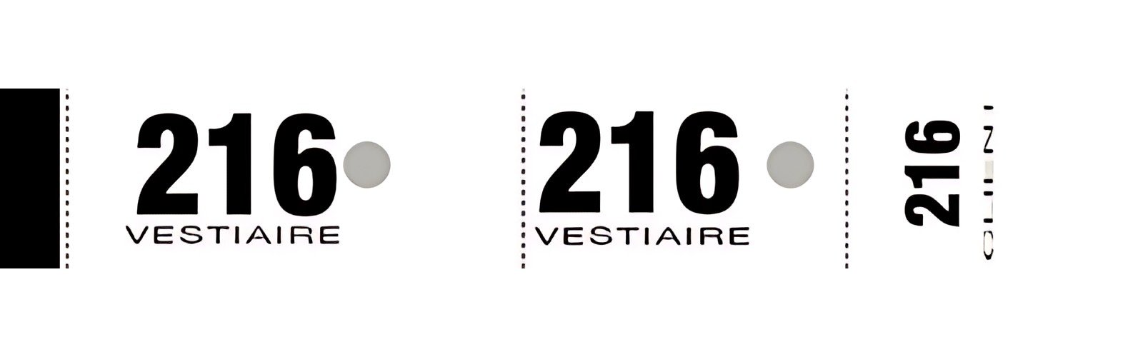 ELVE Bloc vestiaire, 50 feuillets de 3 coupons, blanc