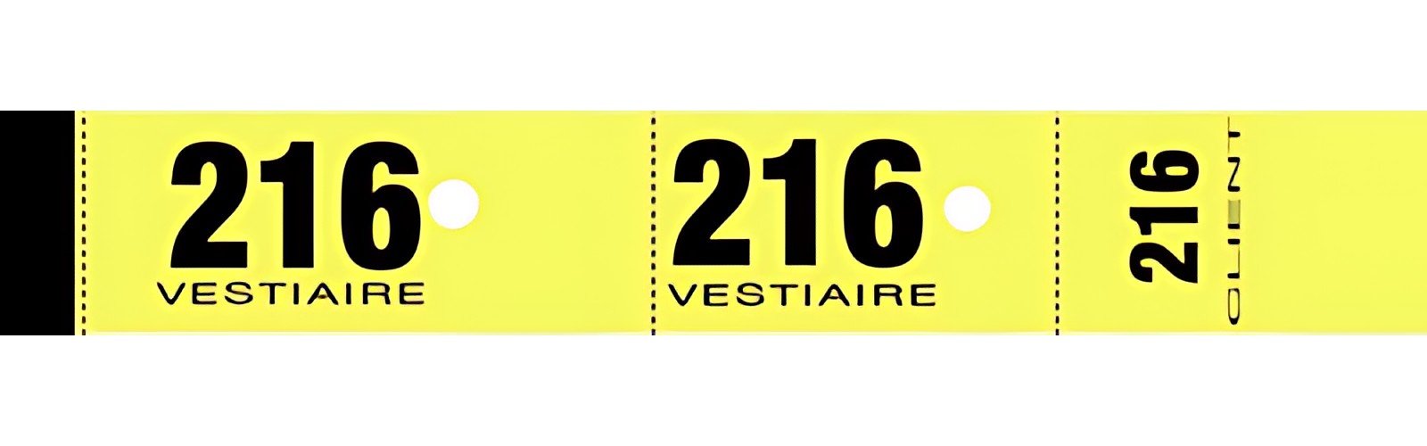 ELVE Bloc vestiaire, 50 feuillets de 3 coupons, jaune