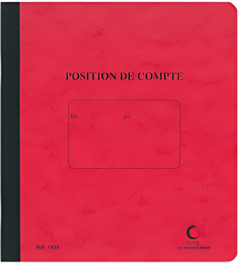 ELVE Cahier piqué "Position de compte", 210 x 190 mm