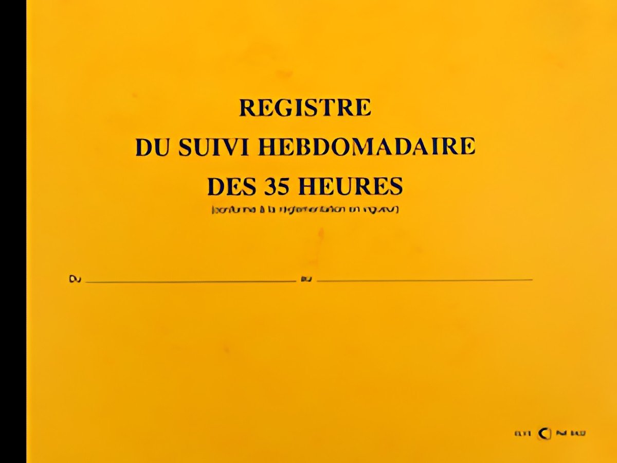 ELVE Registre du suivi hebdomadaire des 35 heures