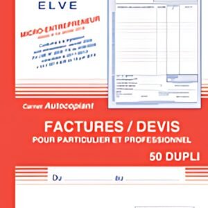ELVE Manifold Factures / Devis, 50 feuillets, A5, dupli