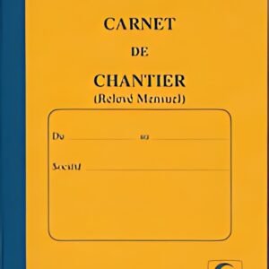 ELVE Carnet de chantier, relevé mensuel, 190 x 130 mm