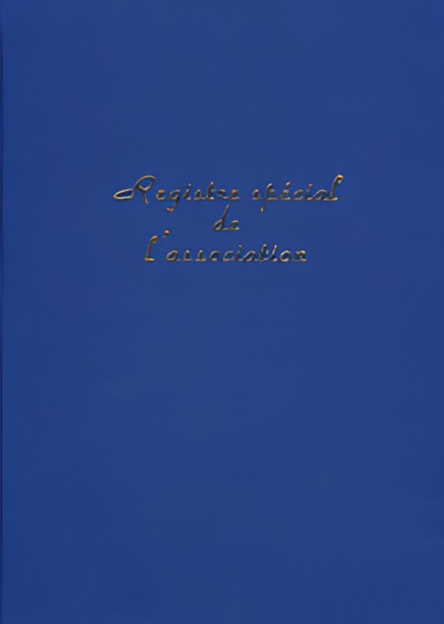 ELVE Registre spécial de l'Association, 297 x 210 mm