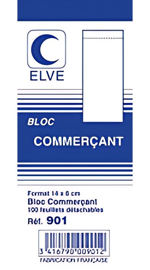 ELVE Bloc commerçant, 60 x 140 mm, 100 feuillets