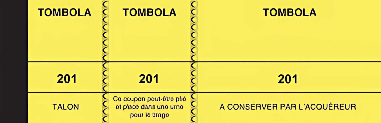 ELVE Bloc "Tombola", 50 x 150 mm, jaune canari