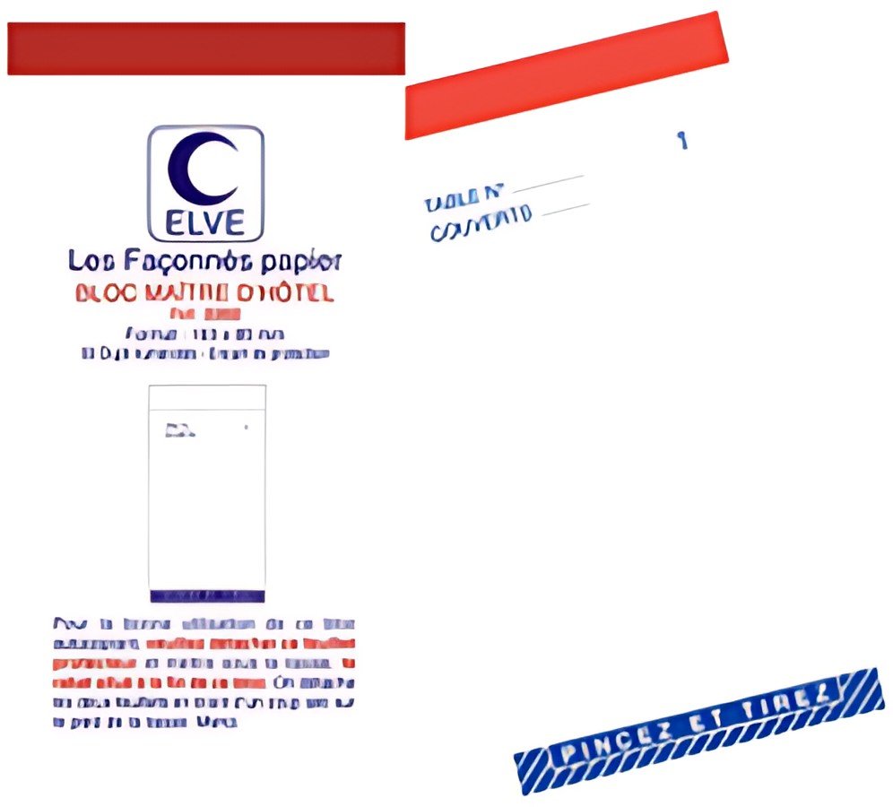 ELVE Bloc Maître d'Hôtel, 85 x 165 mm, 50 feuillets dupli