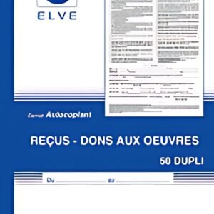 ELVE Manifold "Carnets de recus - dons aux oeuvres", A4