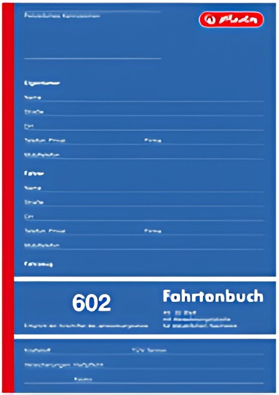 herlitz Formularbuch "Fahrtenbuch 602", A5, 32 Blatt