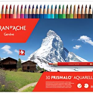 CARAN D'ACHE Crayon de couleur PRISMALO Aquarelle, 30 pièces