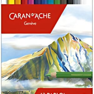 CARAN D'ACHE Crayons de couleur PABLO, étui métal de 12