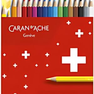 CARAN D'ACHE Crayons de couleur SWISSCOLOR,étui carton de 18