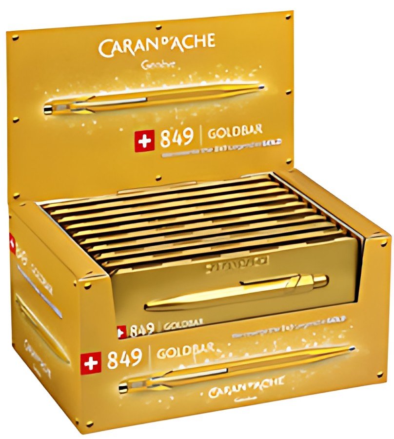 CARAN D'ACHE Stylo à bille 849 GoldBar, en présentoir