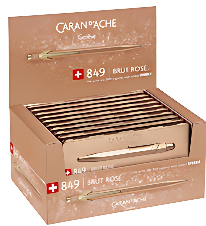 CARAN D'ACHE Stylo à bille 849 Brut Rosé, en présentoir