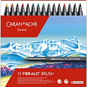 CARAN D'ACHE Feutre FIBRALO Brush, étui métal de 15