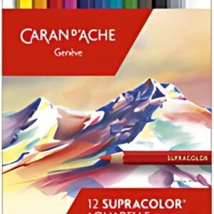 CARAN D'ACHE Crayons de couleur SUPRACOLOR, étui métal de 12