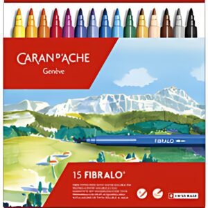 CARAN D'ACHE Feutre FIBRALO, boîte métal de 15