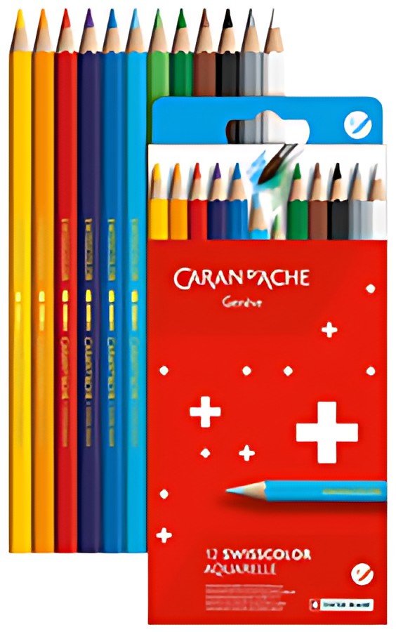 CARAN D'ACHE Crayons de couleur SWISSCOLOR Aquarelle