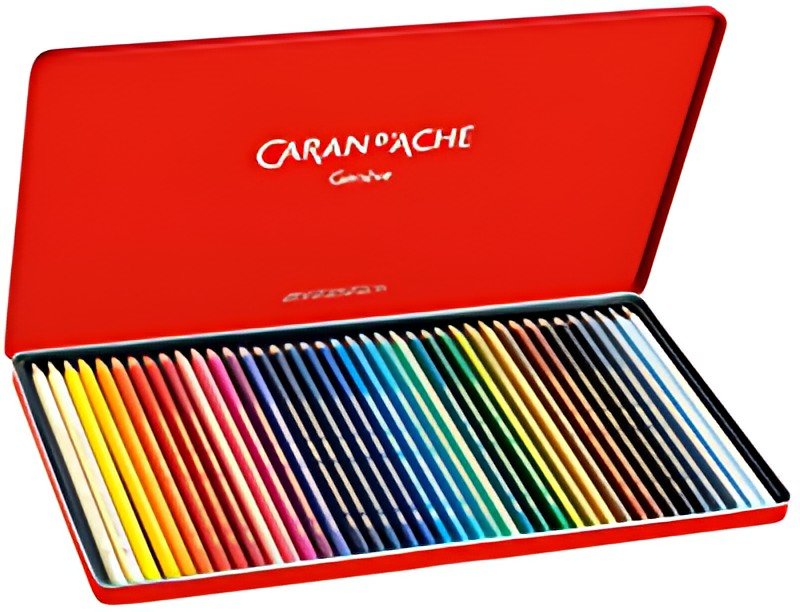 CARAN D'ACHE Crayons de couleur SUPRACOLOR, étui métal de 40