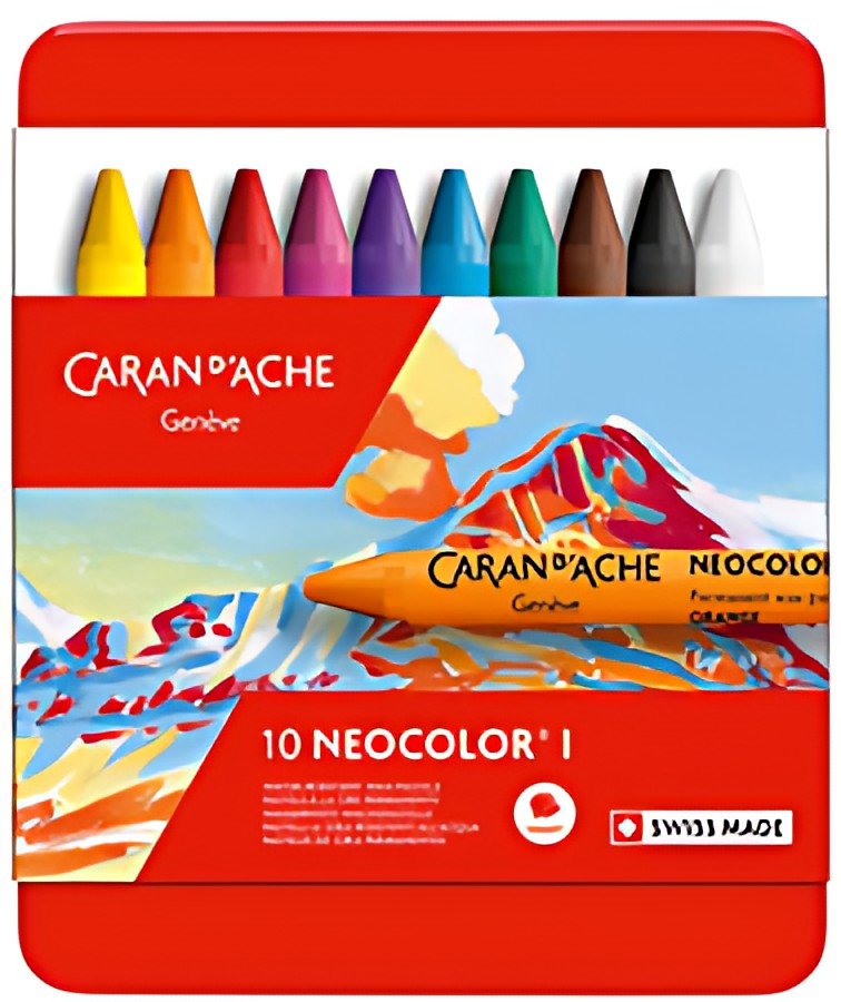 CARAN D'ACHE Pastel à la cire NEOCOLOR I, étui métal de 10