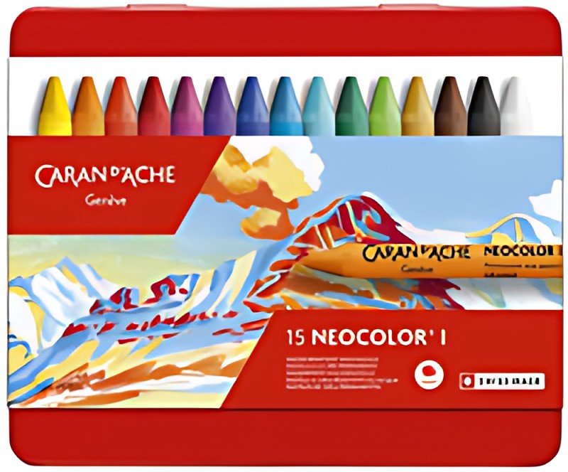 CARAN D'ACHE Pastel à la cire NEOCOLOR I, étui métal de 15