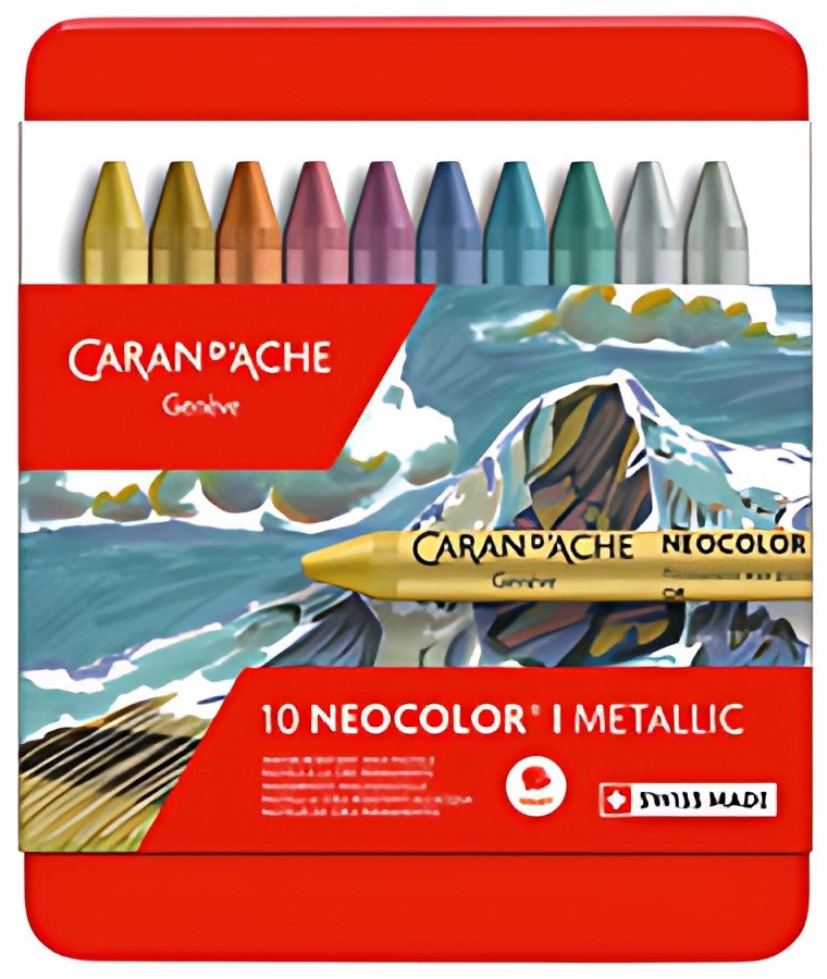 CARAN D'ACHE Pastel à la cire NEOCOLOR I, étui métal de 10