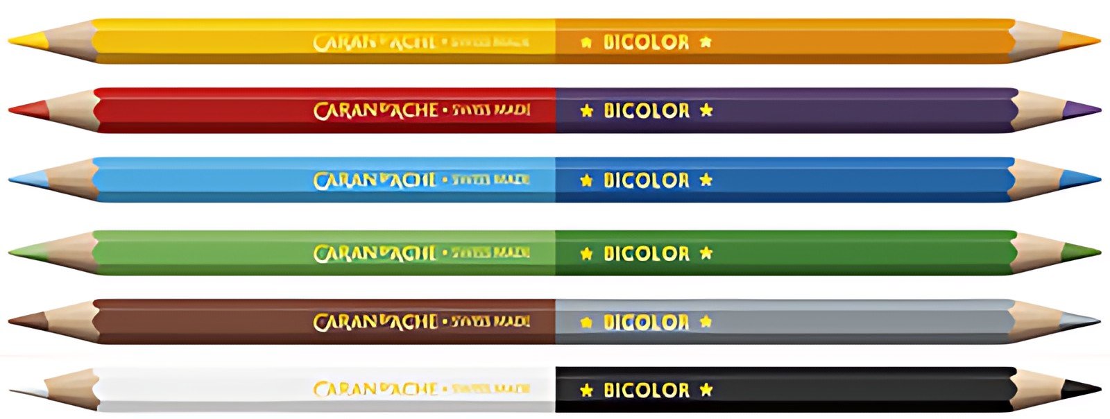 CARAN D'ACHE Crayons de couleur SWISSCOLOR BICOLOR Aquarelle