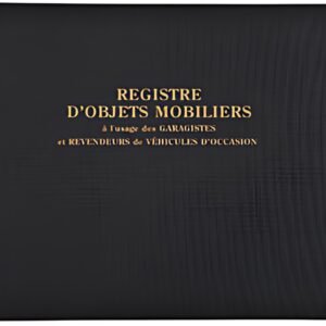 EXACOMPTA Registre "Objets mobiliers pour les  garagistes"