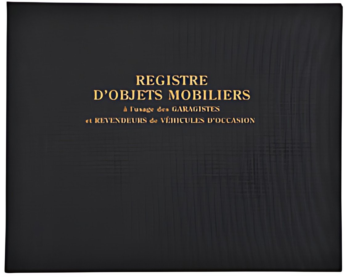 EXACOMPTA Registre "Objets mobiliers pour les  garagistes"