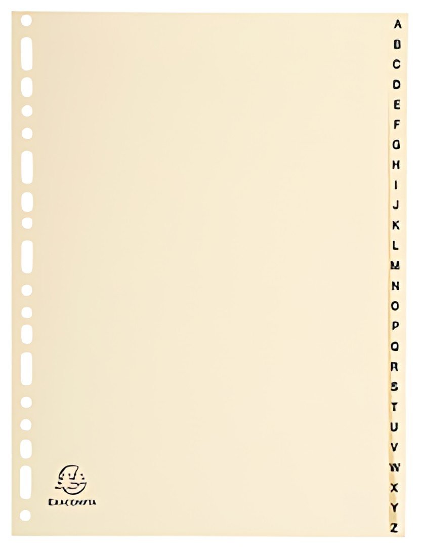 EXACOMPTA Intercalaires carte peau, A-Z, A4, 26 touches