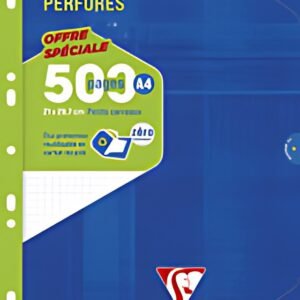 Clairefontaine Feuillets mobiles perforés, A4, quadrillé 5x5